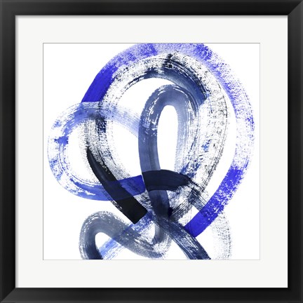 Framed Blue Kinesis IV Print