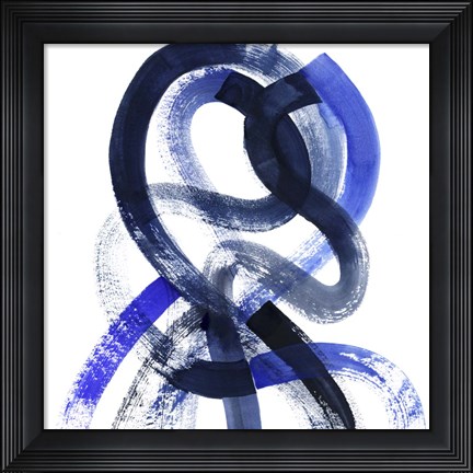 Framed Blue Kinesis V Print