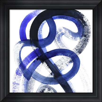 Framed Blue Kinesis VI Print