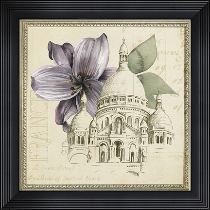 Framed Paris Ephemera III Print