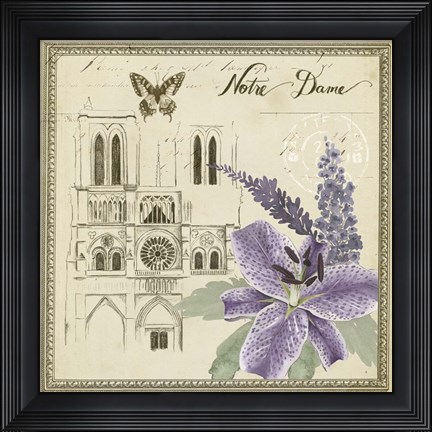 Framed Paris Ephemera V Print