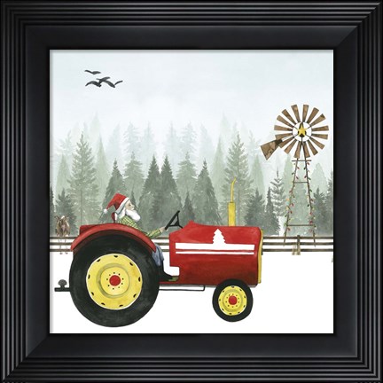 Framed Country Santa II Print