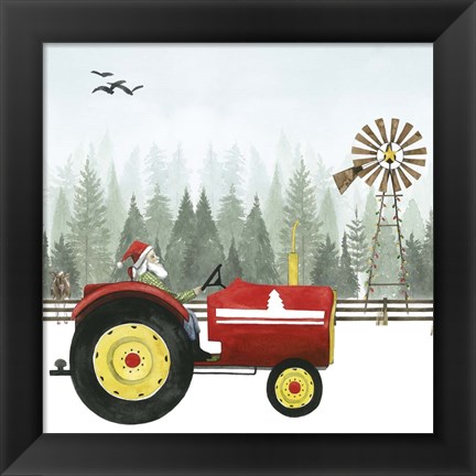 Framed Country Santa II Print