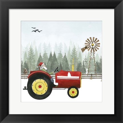 Framed Country Santa II Print