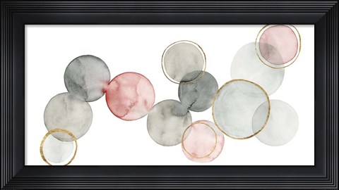 Framed Gilded Spheres I Print