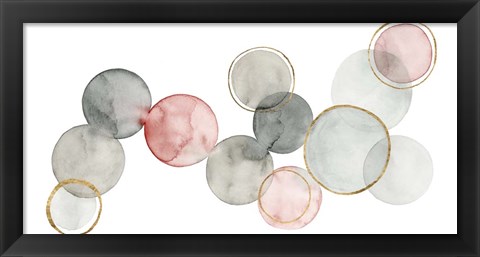 Framed Gilded Spheres I Print