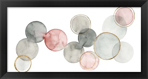 Framed Gilded Spheres I Print