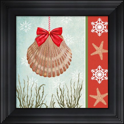 Framed Christmas Coastal I Print