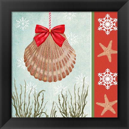 Framed Christmas Coastal I Print