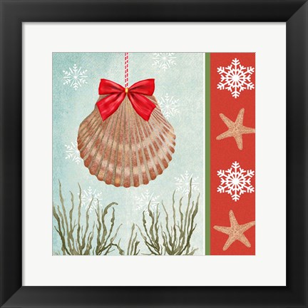 Framed Christmas Coastal I Print