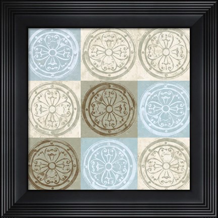 Framed Blue Squared II Print