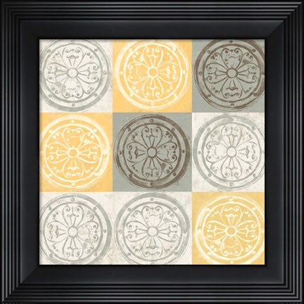Framed Yellow Squared II Print