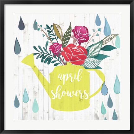 Framed April Showers &amp; May Flowers I Print