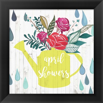 Framed April Showers &amp; May Flowers I Print