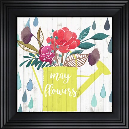 Framed April Showers &amp; May Flowers II Print