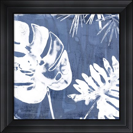 Framed Tropical Indigo Impressions I Print
