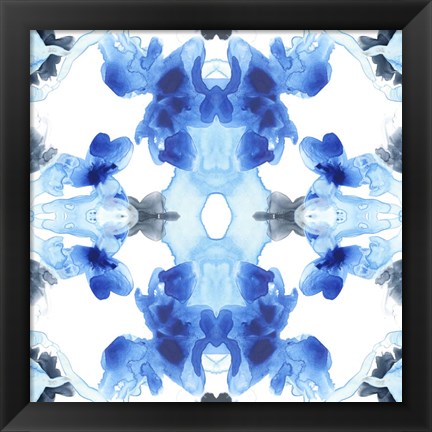 Framed Blue Kaleidoscope III Print