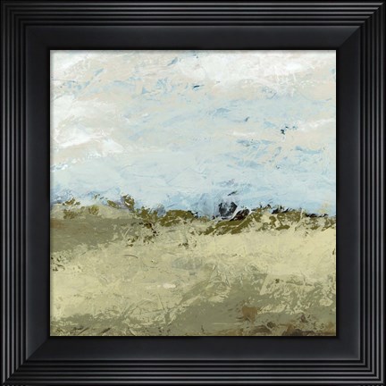 Framed Green Fields I Print