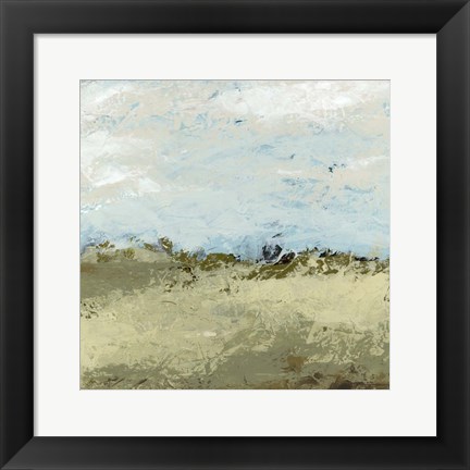 Framed Green Fields I Print