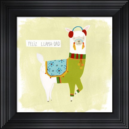 Framed Fa-la-la-la Llama III Print