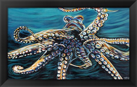 Framed Wild Octopus II Print