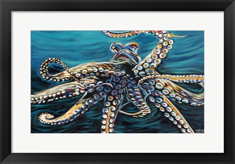 Framed Wild Octopus II Print