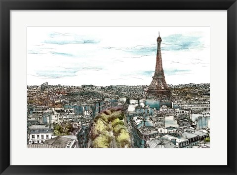 Framed European Afternoon I Print