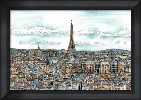 Framed European Afternoon II Print