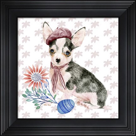 Framed Easter Pups II Print