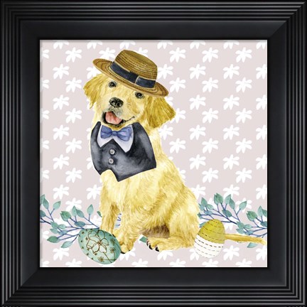 Framed Easter Pups III Print