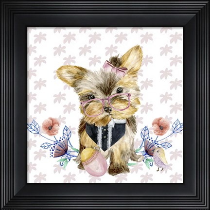 Framed Easter Pups IV Print