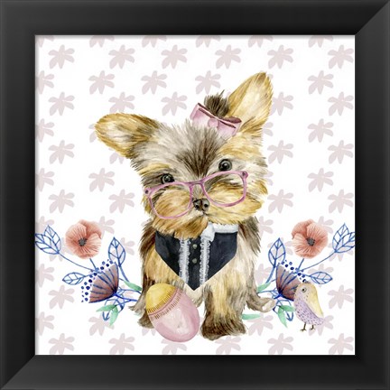 Framed Easter Pups IV Print