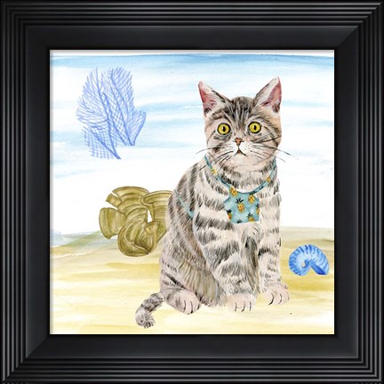 Framed Summer Purr Party II Print