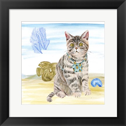 Framed Summer Purr Party II Print