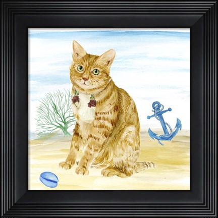 Framed Summer Purr Party IV Print
