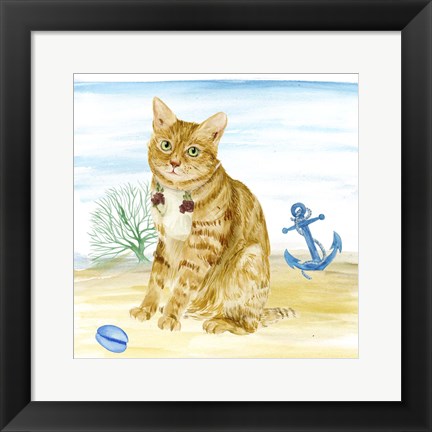 Framed Summer Purr Party IV Print