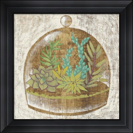 Framed Glass Garden I Print