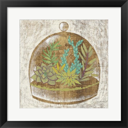 Framed Glass Garden I Print