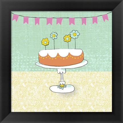 Framed Retro Birthday I Print