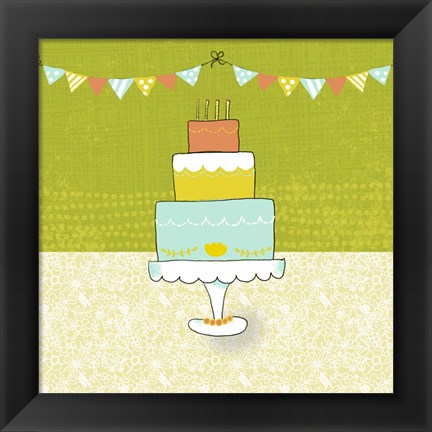 Framed Retro Birthday II Print