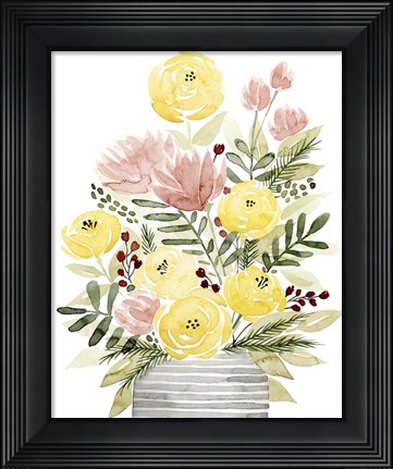 Framed Blush Bouquet II Print