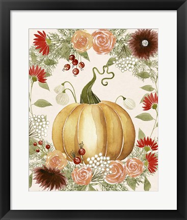 Framed Red Autumn I Print