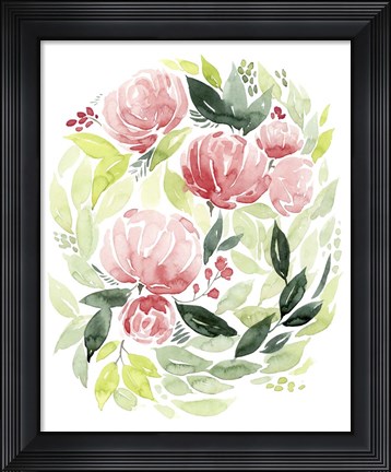 Framed Buoyant Bouquet I Print