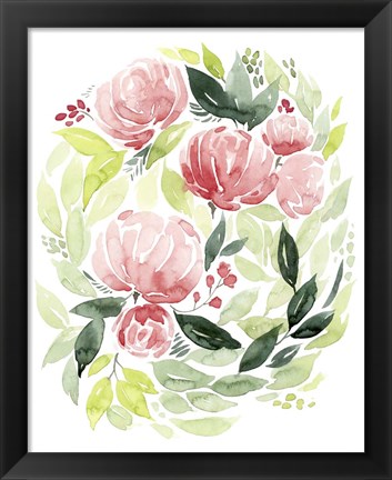 Framed Buoyant Bouquet I Print