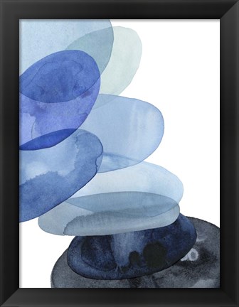 Framed River Worn Pebbles II Print