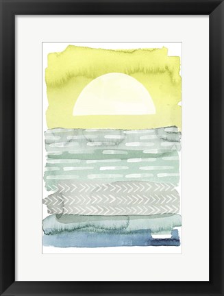 Framed Sunrise Sea I Print