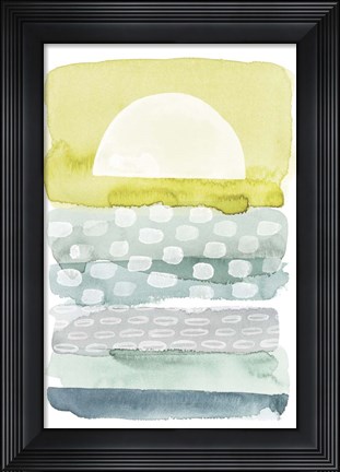 Framed Sunrise Sea II Print