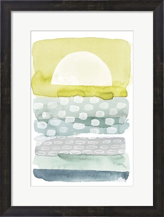 Framed Sunrise Sea II Print