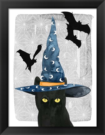 Framed Black Cat II Print