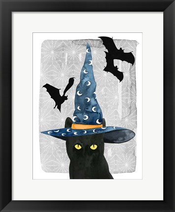 Framed Black Cat II Print